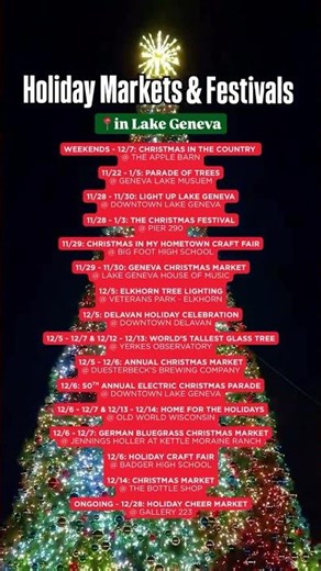 Holiday Markets & Festivals in Lake Geneva, WI 🎄