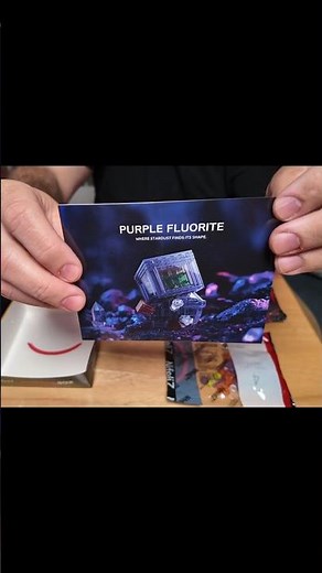 Crystal Block Build Time-lapse Purple Fluorite #blocks #timelapse