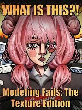 Modeling Fails:The Texture Edition #vrm #vtuber #shorts #vroid #b3d
