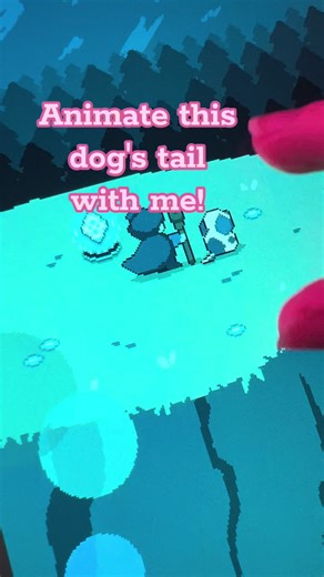 Let's animate some pixel art! Frame by frame, here's how I animated a wagging dog tail 🐶 #pixelart #pixelartist #animation #digitalart