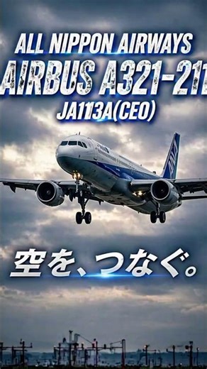 【山口宇部空港】All Nippon Airways Airbus A321-211(ceo)JA113A #飛行機動画 #飛行機好きな人と繋がりたい #airbusa321 #aviation