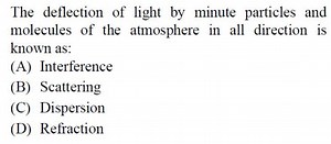 The deflection of light by minute particles and molecules of th... | Filo