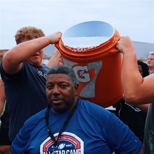 The West All-Stars came out on top in the Skills Competition the night before the MHSFCA Football All-Star Game! That means East All-Stars Head Coach Jimmie Macon had to take the cold L — and the water shower that comes with it! 🎥 Don’t miss the action of the Football All-Star Game! 📅 Saturday, June 21st | Kickoff at 7:30 PM 📺 Watch it LIVE on Local 4 WDIV and the STATE CHAMPS! Network YouTube Channel Powered by: Hungry Howie's Pizza | Adrenaline Fundraising | Athletico Physical Therapy | Law