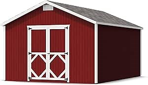 Little Cottage Co. 12x16 Classic Gable Shed with Floor, Outdoor Wood Storage Do-It-Yourself Precut Kit
