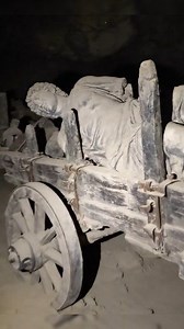 This discovery changes everything we know about ancient transport. 🤯 We just entered a massive underground chamber and found a fleet of PRIMITIVE ROMAN TRUCKS! These aren't just carts, they are massive timber vehicles with solid wooden wheels. And they are fully loaded! There are Roman statues strapped down and ready for transport. It looks like a convoy that was frozen in time right before it could leave. #treasure #treasurehunting #history #treasurehunter #gold #roman | The Hunter Marcus