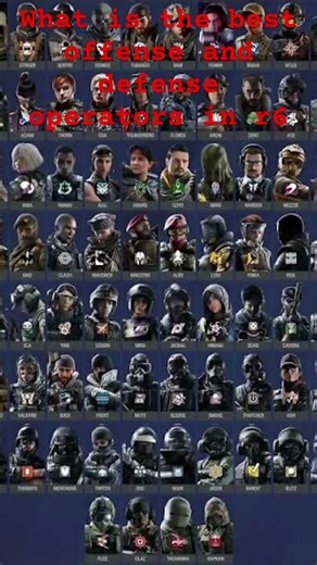 What are the best operators in r6 for offense and defense #rainbowsix #r6