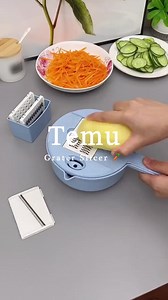13M views · 10K reactions | Upgrade your kitchen game with our efficient grater slicer! 燎凌 This versatile tool is a must-have for any cooking enthusiast.  Join the savings party at Temu. Little tip? @shoptemu is where adorable meets function! #temu #shoptemu #temufinds #kitchenessential #cooklikeapro #foodprep #versatiletool #culinarydelights #shredandslice #kitchensuccess | Shoptemu | Facebook