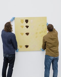 Opening tomorrow: Sergej Jensen ‘Older Works and Shadow Paintings’ at White Cube Bermondsey ✨ Join us from 6–8pm on Tuesday 13 February 2024 for a preview of the artist’s solo exhibition, marking his return to White Cube Bermondsey for the first time in eight years. Watch as the final touches are added to the exhibition, which features over 50 new paintings alongside textile works which incorporate a variety of fabrics, from the past 20 years. Find out more: bit.ly/Sergej-Jensen-Bermondsey | Whi