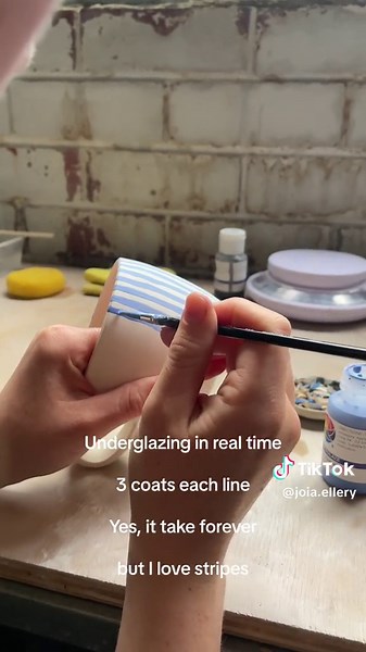 Underglazing in Real Time: Striped Pottery Techniques