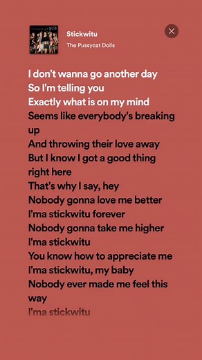 Stickwithu 🎶 - The Pussycat Dolls #fullsong #spotify #HoneyLyricss | stick with you lyrics