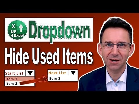 How to Hide Used Items from Drop Down Lists in Excel