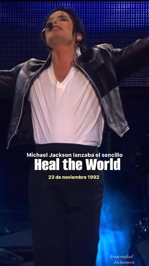 Un dia como hoy , 23 de noviembre de 1992, Michael Jackson lanzaba como sencillo “Heal the World” ✨❤️ Una canción perteneciente al álbum Dangerous, que ya había salido en 1991 pero que él decidió destacar individualmente por el poder de su mensaje. Heal the World” fue el llamado más sincero de Michael: un recordatorio de que la grandeza empieza en la empatía y en el deseo de sanarnos como humanidad. Una invitación a construir un mundo más compasivo, empezando por nosotros mismos | Fraternidad Ja