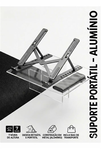 👆Clica no CARRINHO para garantir o seu suporte antes que o estoque acabe! 👆 Comprei esse suporte de notebook articulado pra melhorar minha ergonomia no trabalho… Resultado? Zerou a dor na minha cervical e corrigiu minha postura no primeiro uso. Ele é feito em metal, 100% articulado, super portátil, monta praticamente sozinho e ainda tá com 57% de desconto. Se eu aprovei, agora é com você. #setupdetrabalho #homeoffice #suporteparanotebook #tiktokshopbrasil #dicasdesetup