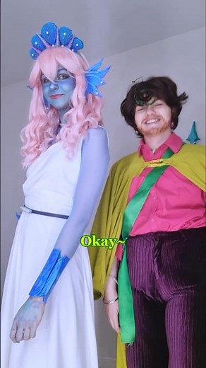 goddess and man #ldshadowlady #smallishbeans #cosplay #minecraft #empiressmp #oceanqueen #jizzie