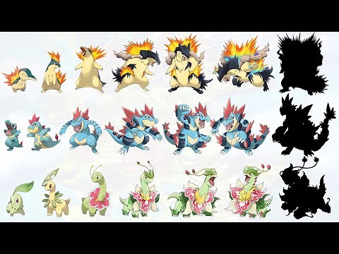 The Ultimate Evolution of Gen 2 Starters Pokemon (Johto)