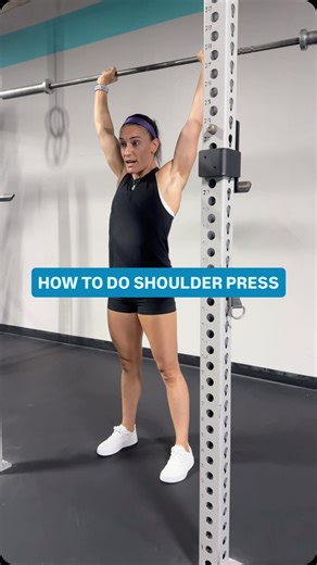 Ausletics || Nutrition & Training on Instagram: "Shoulder press relies a lot on core stability. Focus on these cues: - Feet hip width - Brace the core - Ribs don’t flare out - Elbows on 45 degree angle pointing down - press directly over your head It’s easy for people to do this wrong, and miss steps.. especially when you have mobility issues or any other limiting factors. Focus on quality and get your technique dialed in. Follow @ausletics for more #shoulderpress #shoulders #strictpress"