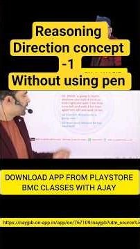 DIRECTION CONCEPT 1//WITHOUT USING PEN //JKPSI//JR ASSISTANT //NT//JKSSB/SSC/ AJAY SIR /J&K TOP -1