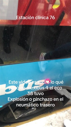 Explosión de neumático en Mexibus línea 4