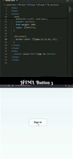 HTML Button 3 #shorts #shortsfeed #shortvideo