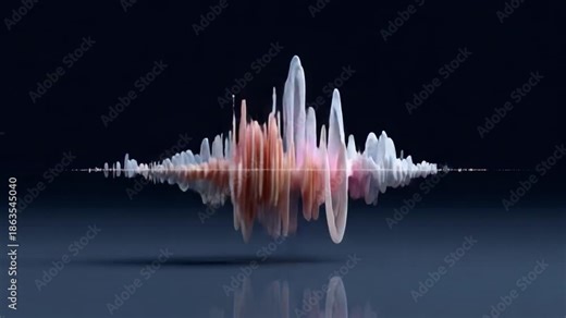 Soundwave Abstract: A captivating visual representation of sound, where waves of color dance and ripple against a dark backdrop, creating an artistic display of audio.