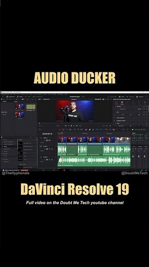 Audio Ducker DaVinci Resolve 19 [ Automatically Lower Music Audio w/ Dialogue ] Tutorial