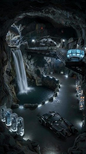 🏘️ Batcave Luxury Hideout 🦇🖤#batman #arkam