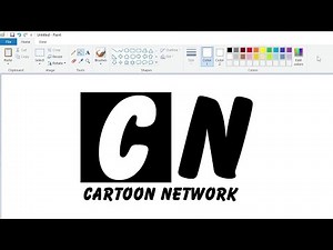 How to draw the Cartoon Network logo with the Nickelodeon font using MS Paint