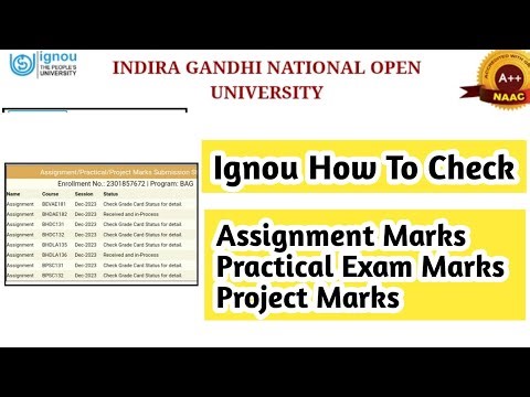 How To Check Assignment/Practical/Project Marks In Ignou | Mister Ignou #ignou #project #practical