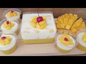 RESEP PUDING KEKINIAN | PUDING MANGGA SUSU
