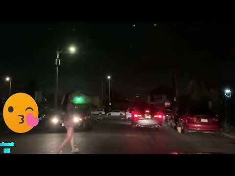 Figueroa street at night / south central Los Angeles