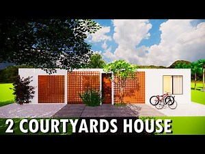 Modern Courtyard House Design | 4 Bedrooms + 2 Courtyards