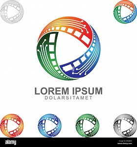 Media Vector Logo Design with three element concept represented Media, Photography, Movie, Video and another Digital Art Stock Vector Image & Art - Alamy