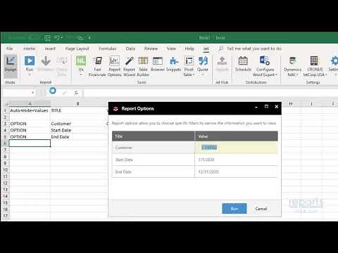 Report Options with Jet Reports