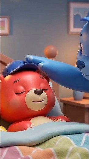 เพลงกล่อมเด็ก ลูกหมีเข้านอน 🐻 หลับฝันดีนะลูกรัก 💤 #Shorts #เพลงเด็ก
