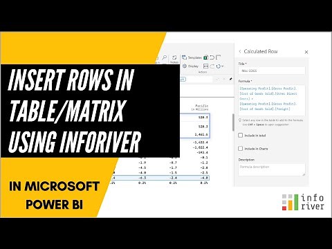 Insert Rows in Table/Matrix using Inforiver for Power BI