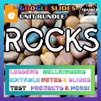 Rock Cycle & Minerals Digital Unit Bundle - Notes Slides Activities Test Project