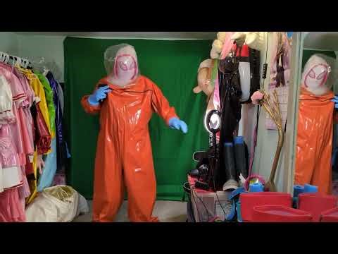 Spider Gwen Zentai and PVC-u-like hazmat Suit, with Inflation