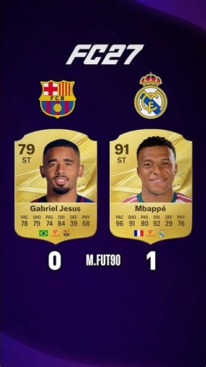 FC27 BARCELONA VS REAL MADRID #fifa #fc27 #barcelona #realmadrid