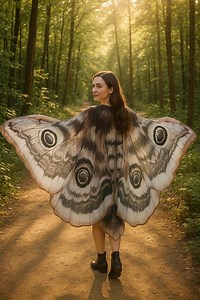 Butterfly Wings Cape Costume Dark Grey Chiffon - Etsy Australia