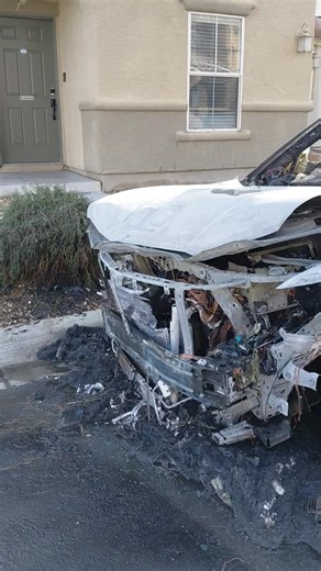 Cadillac Car Fire in Pearl Bay Court, Las Vegas