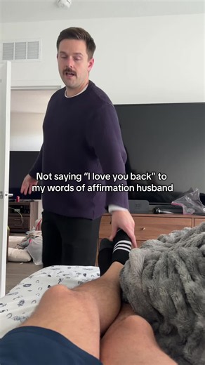 He just a bit needy ❤️😂 #fyp #mlm #husbands #couplegoals #marriedlife | not saying love you back to my husband