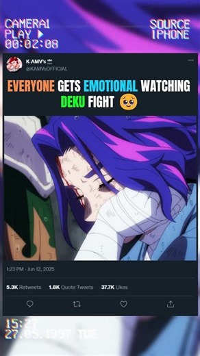 EVERYONE GETS EMOTIONAL WATCHING DEKU FIGHT 🥹 | #anime #animeedit #myheroacademia