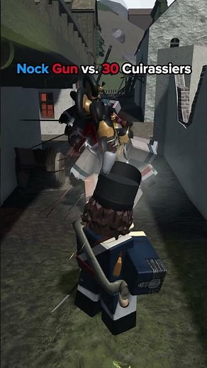 Nock Gun vs. 30 Cuirassiers 😦 #shorts #gutsandblackpowder #roblox