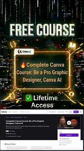 Complete Canva Course: Be a Pro Graphic Designer, Canva AI ✨ Free Udemy Course 2026 #onlinecourses
