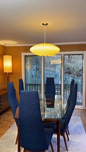 Quite likely the most heavily copied lamp design of the 1950s and 1960s. But no reissue or knockoff compares to the warm glow of the real thing. I’ll be posting this late-1950s saucer bubble lamp designed by George Nelson for Howard Miller to instagram later today. Message for info. | Esthetic Vintage