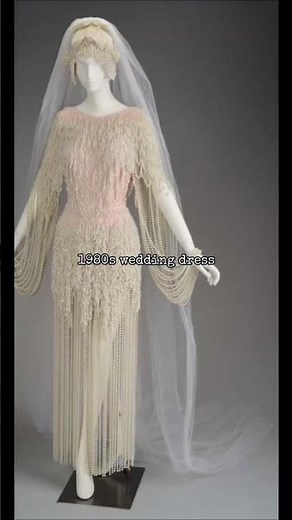 1980s wedding dress 👰‍♀️ || bridal gown || #history #wedding #vintage #dress