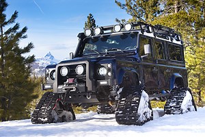 Making Tracks: A Land Rover Defender That Glides Over Snow-Covered Backroads