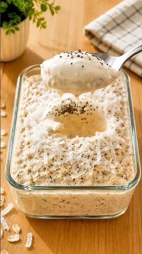 Healthy Coconut Cream Pie Overnight Oats 🥥 Creamy & Refreshing!