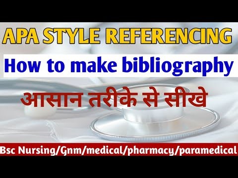 APA style referencing with examples( easy style ) / bibliography/ nursing / pharma / others
