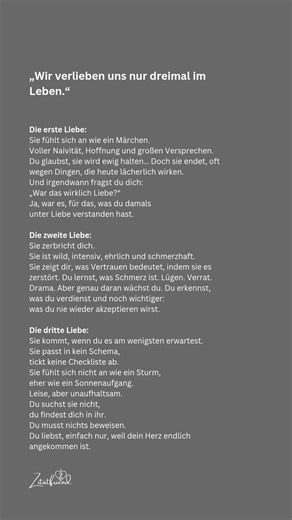 Die 3 Lieben, die jeder Mensch erlebt, die letzte erkennt man zu spät